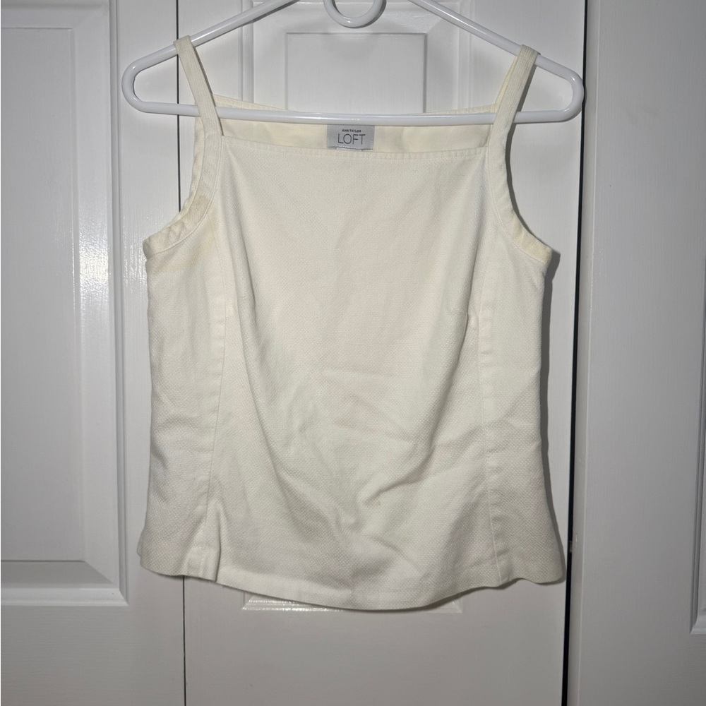 LOFT Women's Cream Tank Top